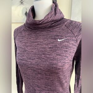 Nike Running Dri-Fit Heathered Purple Running Cowl Neck Pullover Size Small